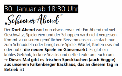 Scheener Abend im Januar